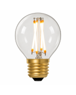 Zico G45 LED Filament Golfball Bulb E27 4W 2200K Soft Warm 320lm Dimmable Clear | 30W Equivalent | CRI 95+